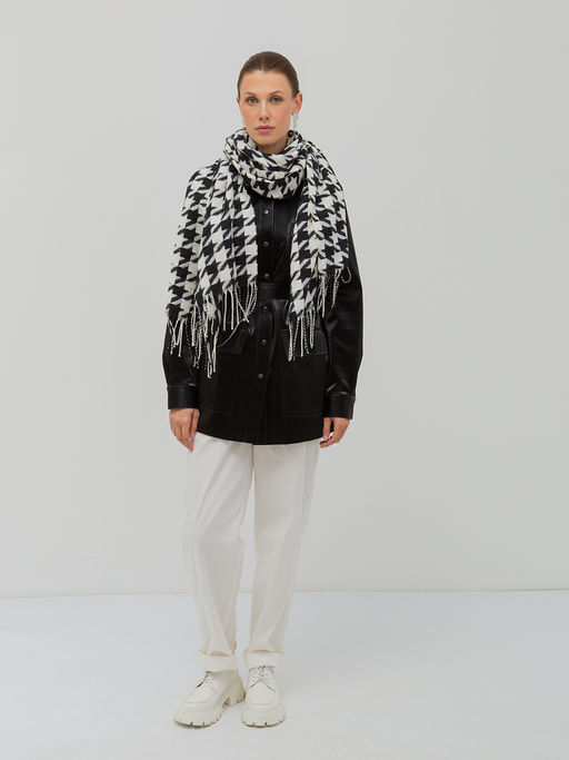 В составе шерсть. Большой теплый двусторонний палантин - Tantino фото 7