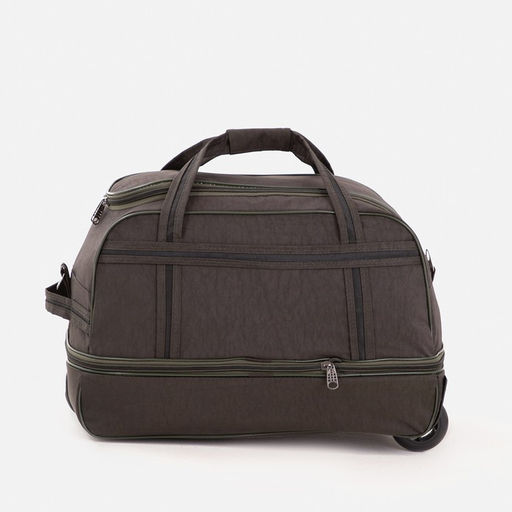 Сумка дорожная на колёсах, отдел на молнии, с увеличением, наружный карман, цвет хаки - Simaland фото 2