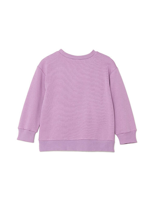 Bisiklet Yaka Bask?l? Uzun Kollu K?z ?ocuk Sweatshirt - Waikiki фото 2
