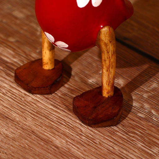 Сувенир «Утка в цветочек», 25 см, дерево