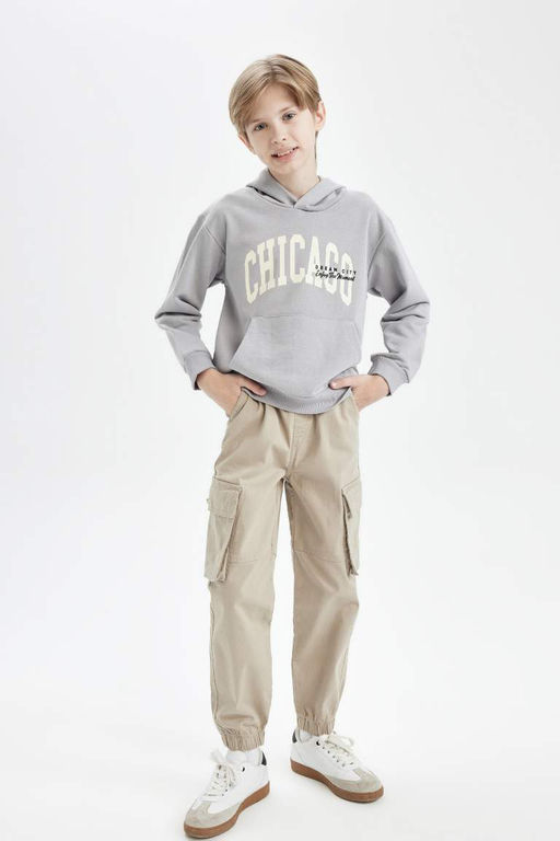 Габардиновые брюки-джоггеры для мальчиков - Defacto фото 2