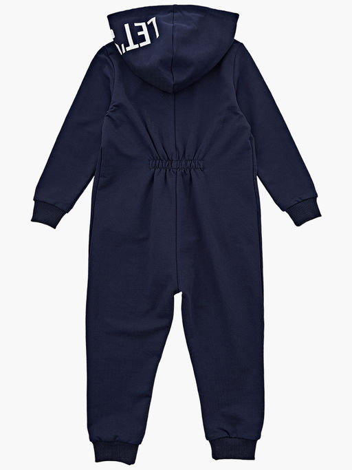 Комбинезон на молнии из футера UD 7344 т.синий - Mini maxi фото 8