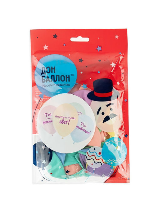 Воздушные шары латексные 12" «Нежные слова», набор 25 шт. МИКС