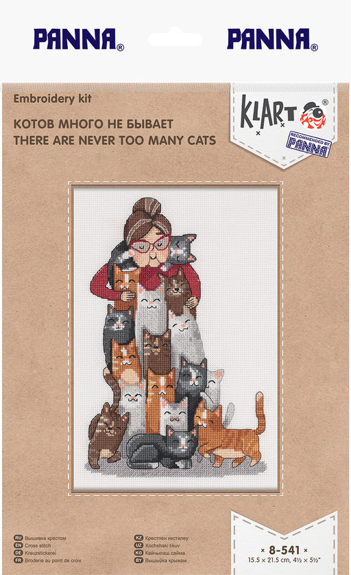 Klart набор для вышивания 8-541 Котов много не бывает 15.5 х 21.5 см