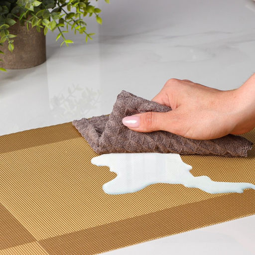 Набор салфеток сервировочных на стол Доляна Шахматы, 4530 см, 4 шт, цвет карамельный  фото 7