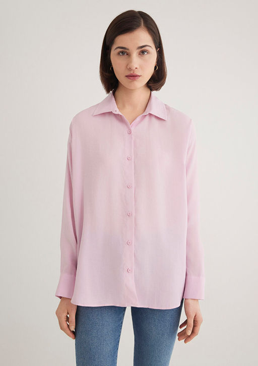 Lux Touch Pembe Modal Gomlek - Mavi фото 4