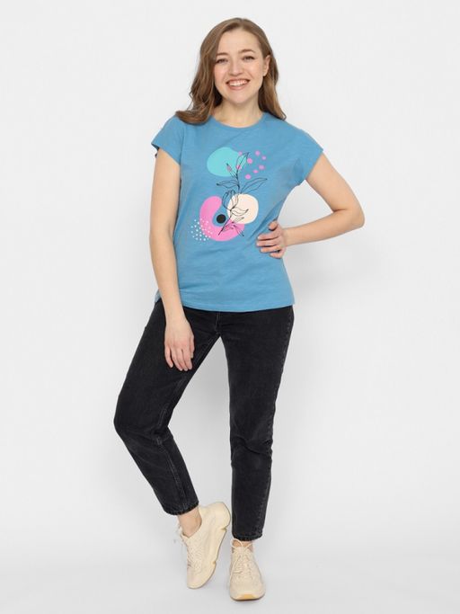 CRB wear/FSMW 60253-42 Футболка женская,синий/Ex.Cherubino  фото 3