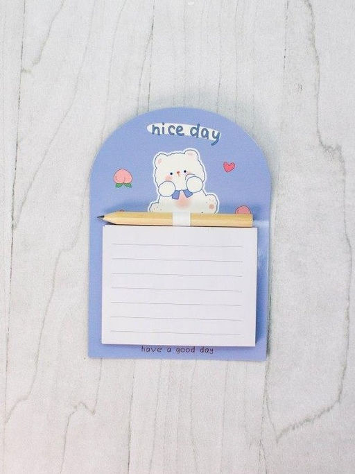 Магнитный блок для записей с карандашом Nice day, blue, 10х14 см