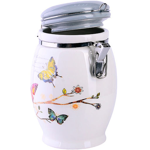 60124 Банка для сыпучих 900 мл Бабочки в саду дол/жел LR (х24) - Mayer&boch фото 2
