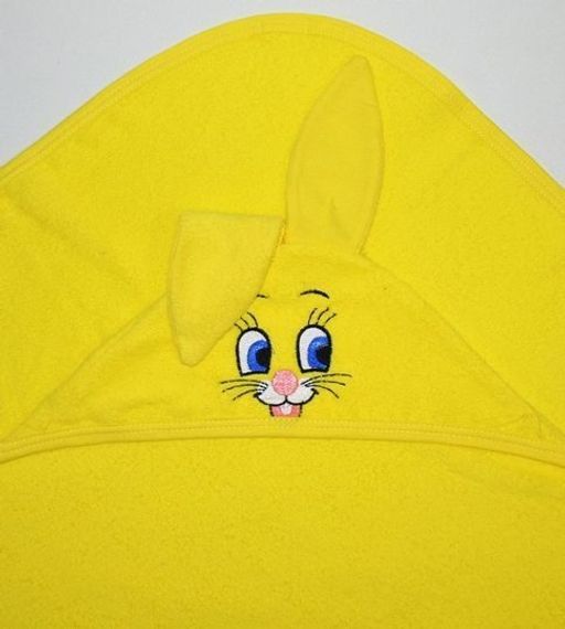 Уголок махровый детский Ушастик-ЖЕЛТЫЙ 95*95 см. хлопок 100% - Лен поволжья фото 3