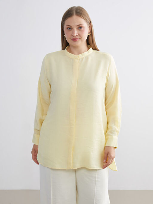 Oversize Modal Kar???ml? Kad?n G?mlek Tunik