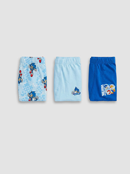 Sonic Bask?l? Erkek ?ocuk Boxer 3l?