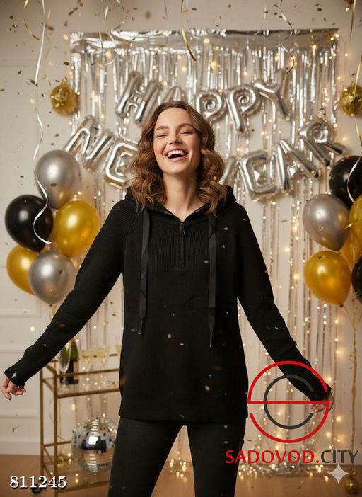 Женский шерстяной джемпер с капюшоном - Bruno фото 2