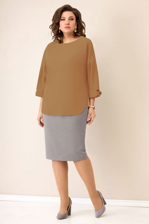 Блуза VOLNA 1300 песочно-желтый  фото 3