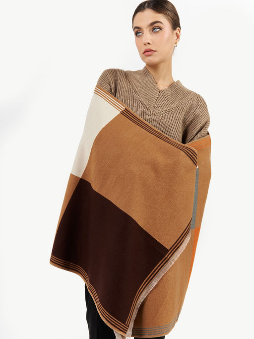 в составе ШЕРСТЬ  и КАШЕМИР Большой, мягкий, теплый  двусторонний палантин - Tantino фото 5