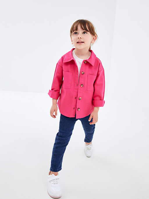 Uzun Kollu Basic K?z Bebek G?mlek Ceket