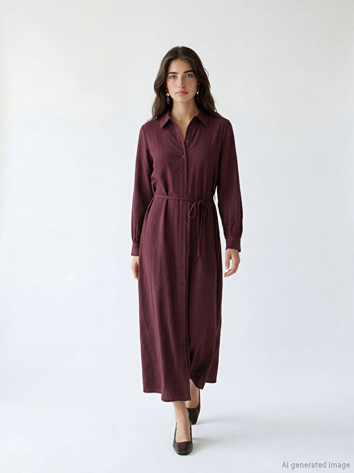 Dokulu Ku?akl? G?mlek Elbise