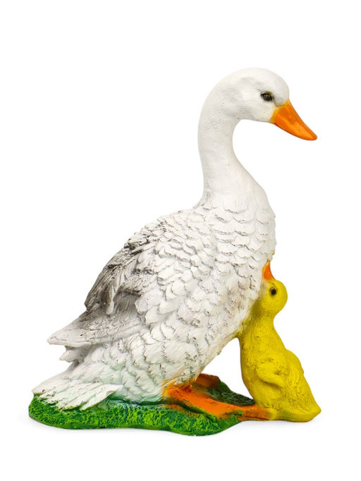 Садовая фигура из полистоуна «Утка с утёнком», 31×24×13 см