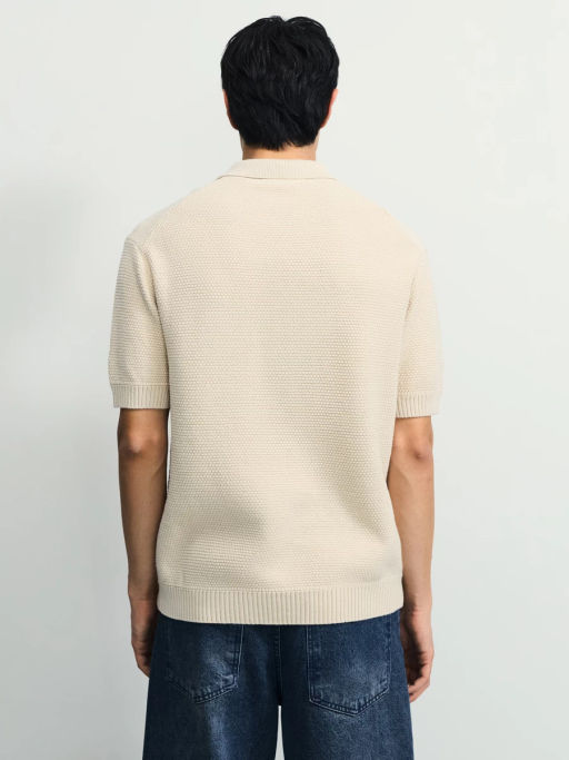 Джемпер поло фактурной вязки / Zarina  фото 6