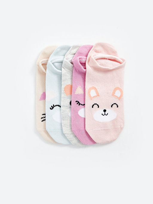 Desenli K?z ?ocuk Patik ?orap 5li - Waikiki фото 2