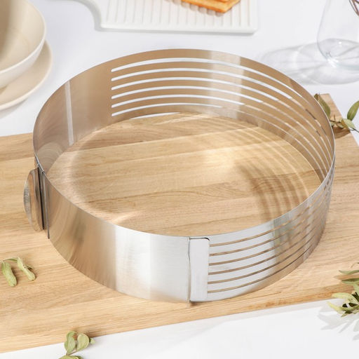 Форма для выкладки и выпечки с регулировкой размера, d=25-30 см, серебристая - Simaland фото 4