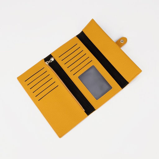 Кошелёк на кнопке, цвет жёлтый - Simaland фото 3