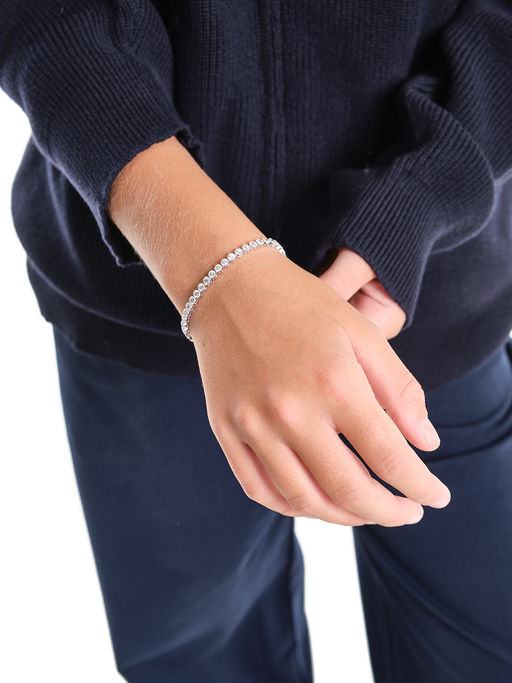 Браслет PW0686 белый/серебро - Mini maxi фото 2