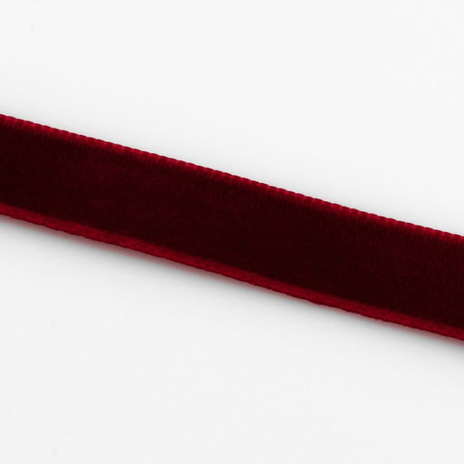 Лента бархатная, 10 мм, 18±1 м, бордовая №43