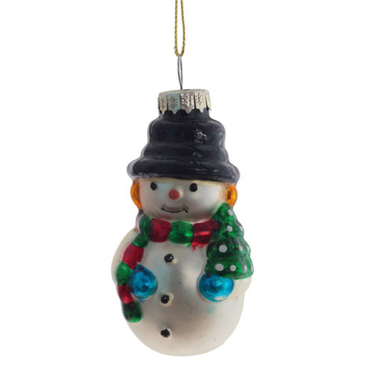 Украшение новогоднее "Снеговик", L5 W4 H9 см, 3в.