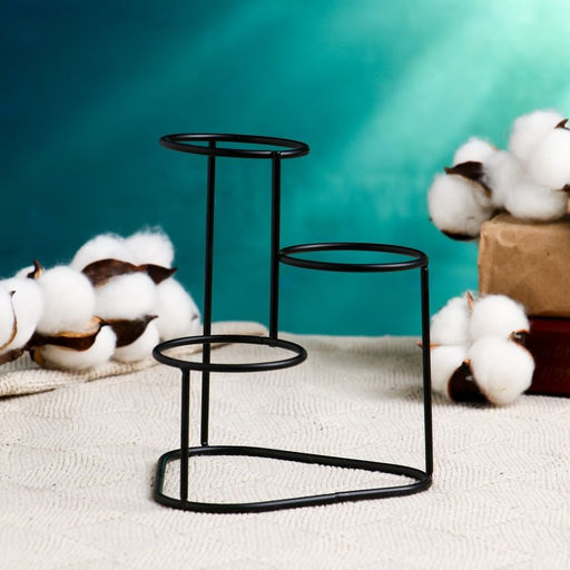 Набор кашпо для цветов «Трио», керамика, на подставке, белый, 3 шт.