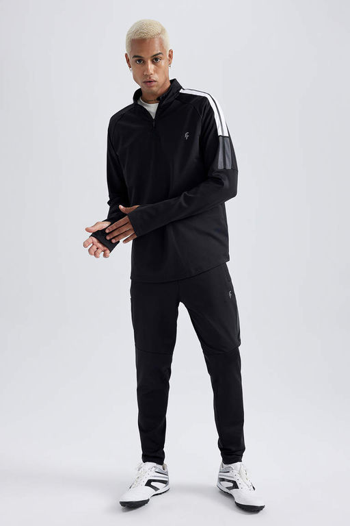 DeFactoFit Толстовка для спортсменов приталенного кроя с воротником-стойкой из ткани для подводного плавания  фото 5