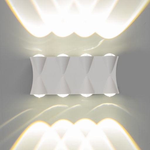 Бра BayerLux «Бисо», 8хLED, 8 Вт, 4000К, IP66, белый, 19×4.5×8 см