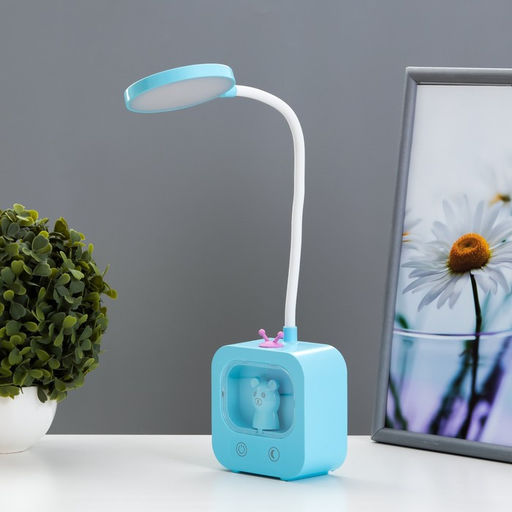 Лампа настольная RISALUX «Мишка», светодиодная, 5 Вт, USB, АКБ, МИКС, 5×10×43 см