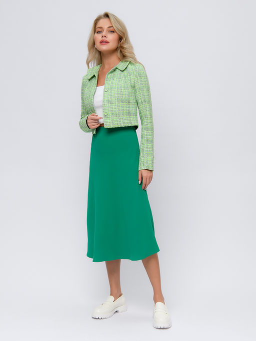 Юбка зеленого цвета длины миди - 1001dress фото 2