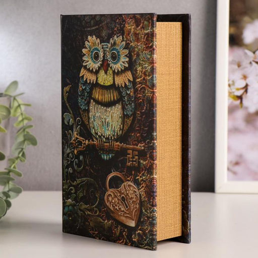 Шкатулка книга-сейф «Совушка с ключиком», 21×13×5 см
