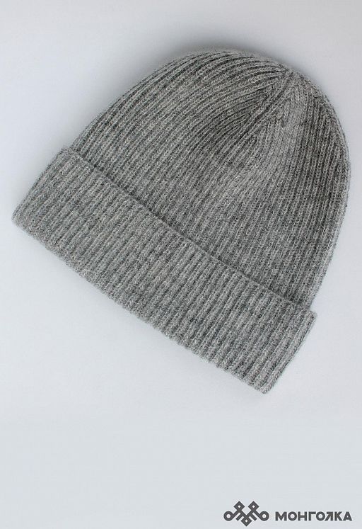 Шапка однотон из 100% монгольской шерсти (арт. 05131) - Mongolka фото 4