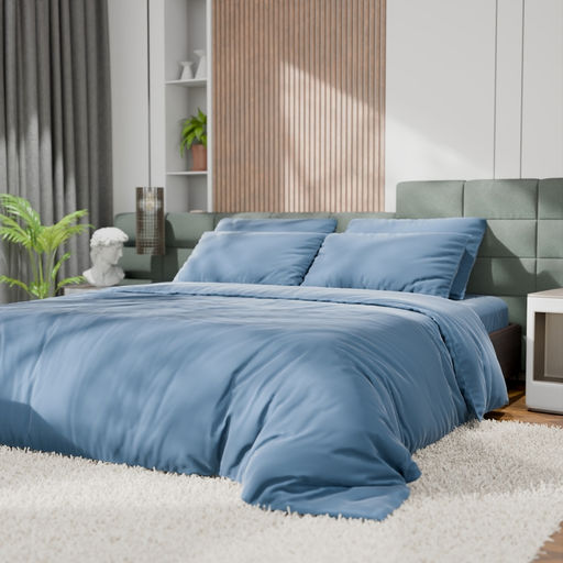 Постельное бельё Этель 2сп Tencel 180*210см, 220*245см, 50*70см-2шт, цвет серо-голубой фото 4
