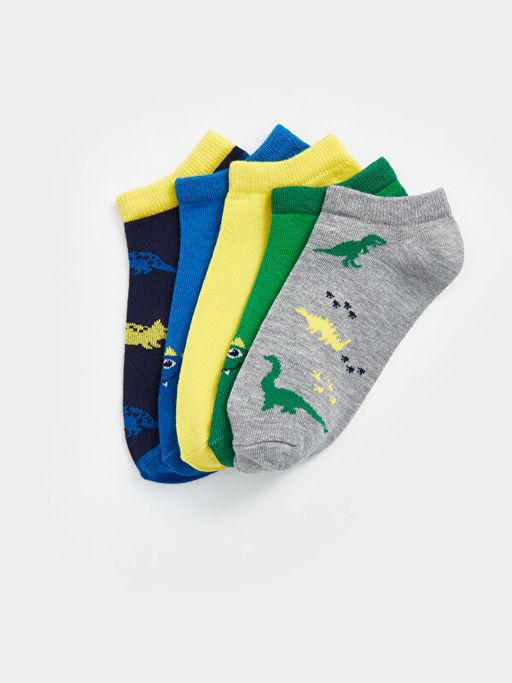 Desenli Erkek ?ocuk Patik ?orap 5li