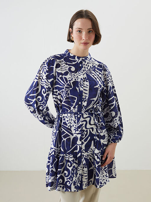 Hakim Yaka Desenli Kad?n G?mlek Tunik