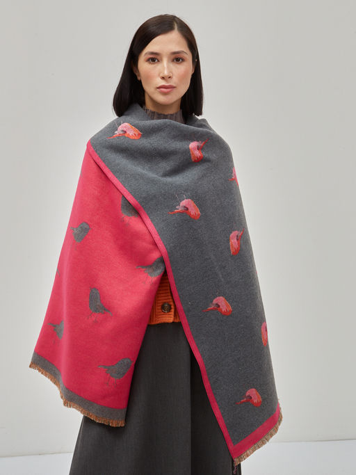 в составе шерсть ! теплый двусторонний палантин - Tantino фото 5