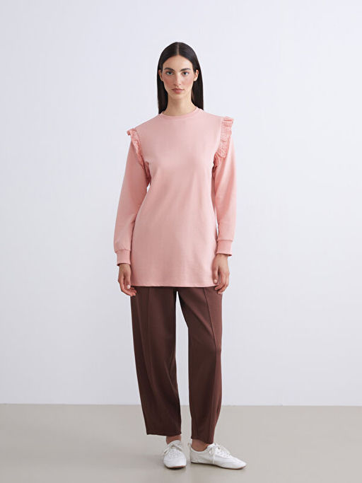 Bisiklet Yaka Kad?n Sweatshirt Tunik
