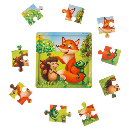 Пазл «Лесные зверята», 9 деталей