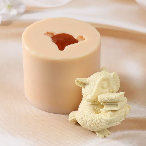 Молд силиконовый «Сова с книгами», 8×7×8.5 см