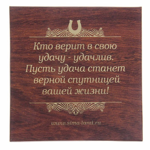 Подкова «Гармонии и любви вашему дому», 7×7 см.