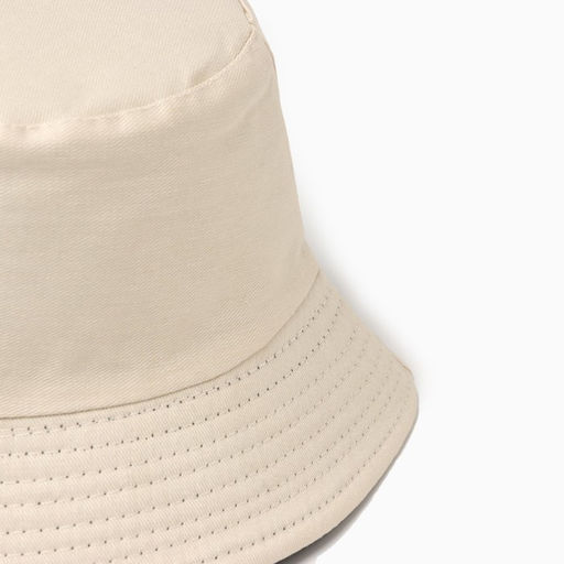 Панама женская однотонная, двухсторонняя, бежевый, чёрная, размер 56-58