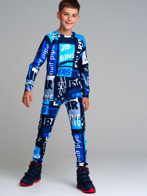 32311216 Термокомплект трикотажный для мальчиков: брюки, толстовка для эпизодического использования