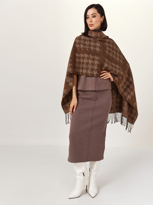 в составе ШЕРСТЬ  и КАШЕМИР Большой, мягкий, теплый  двусторонний палантин - Tantino фото 2