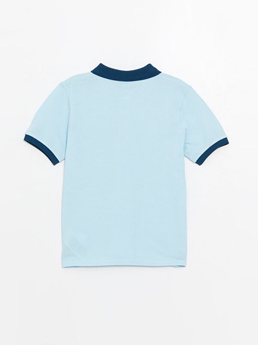 Polo Yaka Nak??l? K?sa Kollu Erkek ?ocuk Ti??rt - Waikiki фото 2