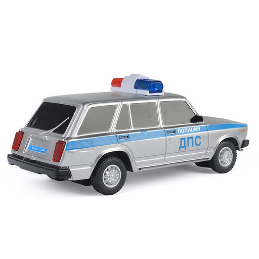 Машина р/у Lada ВАЗ-2104 ДПС 18 см. (свет, серебряный) в коробке
