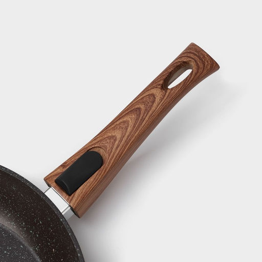 Сковорода Magistro Granit, d=28 см, кованый алюминий, съёмная ручка soft-touch, антипригарное покрытие, индукция, чёрная фото 4